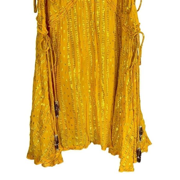 REVOLVE Sundress Brand Brooke Mini Dress in LaPaz Banana Beaded Tassel Straps - Picture 7 of 12